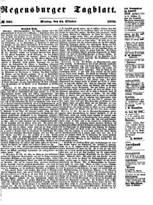 Regensburger Tagblatt Montag 21. Oktober 1872