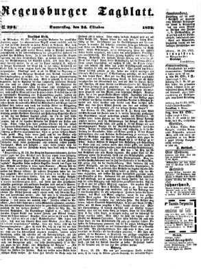 Regensburger Tagblatt Donnerstag 24. Oktober 1872