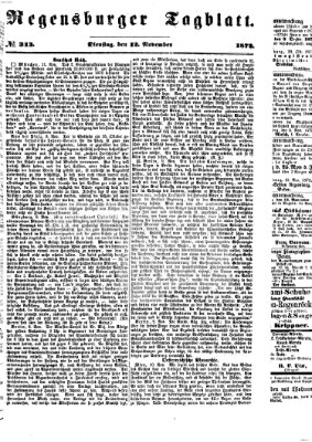 Regensburger Tagblatt Dienstag 12. November 1872