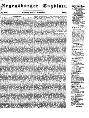 Regensburger Tagblatt Sonntag 17. November 1872