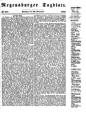 Regensburger Tagblatt Samstag 23. November 1872