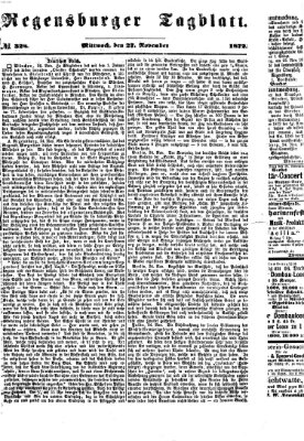 Regensburger Tagblatt Mittwoch 27. November 1872