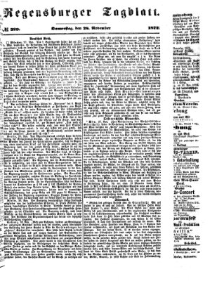 Regensburger Tagblatt Donnerstag 28. November 1872