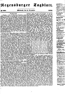 Regensburger Tagblatt Mittwoch 4. Dezember 1872