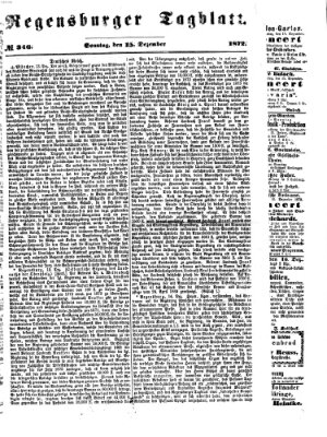 Regensburger Tagblatt Sonntag 15. Dezember 1872