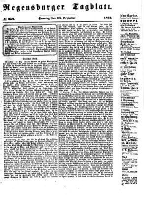 Regensburger Tagblatt Sonntag 29. Dezember 1872