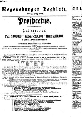 Regensburger Tagblatt Samstag 2. November 1872