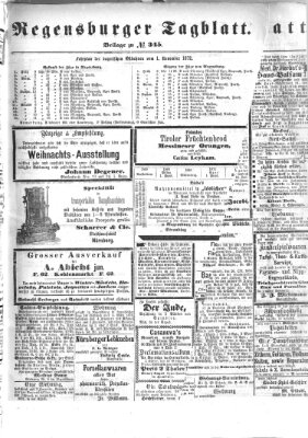 Regensburger Tagblatt Samstag 14. Dezember 1872