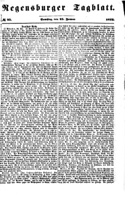 Regensburger Tagblatt Samstag 25. Januar 1873