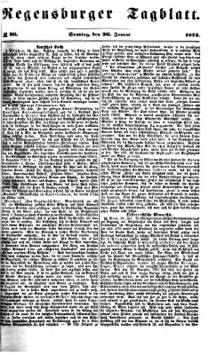 Regensburger Tagblatt Sonntag 26. Januar 1873