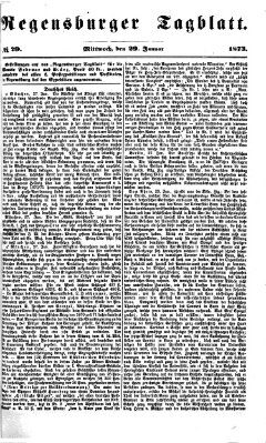 Regensburger Tagblatt Mittwoch 29. Januar 1873