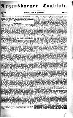 Regensburger Tagblatt Samstag 1. Februar 1873