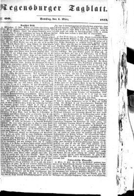 Regensburger Tagblatt Samstag 1. März 1873