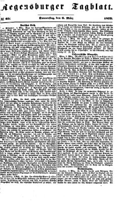 Regensburger Tagblatt Donnerstag 6. März 1873