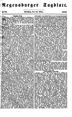 Regensburger Tagblatt Dienstag 11. März 1873