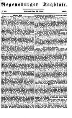 Regensburger Tagblatt Mittwoch 12. März 1873