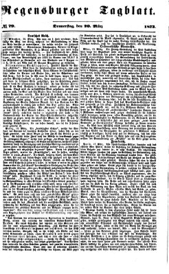 Regensburger Tagblatt Donnerstag 20. März 1873