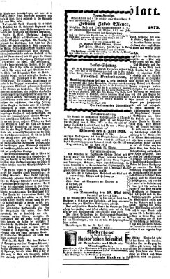 Regensburger Tagblatt Freitag 25. April 1873