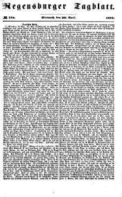 Regensburger Tagblatt Mittwoch 30. April 1873