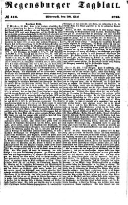 Regensburger Tagblatt Mittwoch 28. Mai 1873