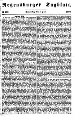 Regensburger Tagblatt Donnerstag 5. Juni 1873