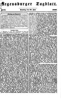 Regensburger Tagblatt Samstag 28. Juni 1873