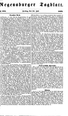 Regensburger Tagblatt Freitag 11. Juli 1873