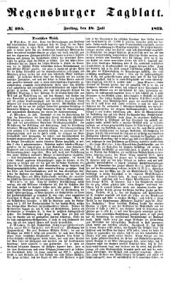 Regensburger Tagblatt Freitag 18. Juli 1873