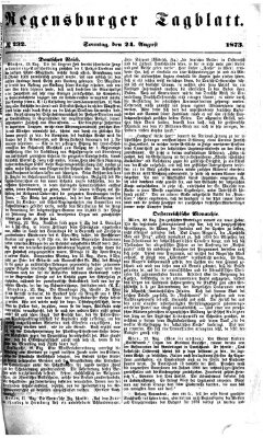 Regensburger Tagblatt Sonntag 24. August 1873