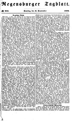 Regensburger Tagblatt Samstag 6. September 1873