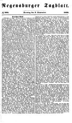 Regensburger Tagblatt Sonntag 7. September 1873