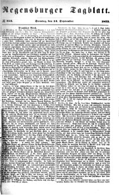 Regensburger Tagblatt Sonntag 14. September 1873