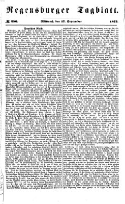 Regensburger Tagblatt Mittwoch 17. September 1873