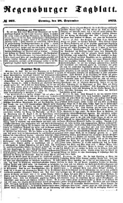 Regensburger Tagblatt Sonntag 28. September 1873