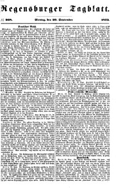 Regensburger Tagblatt Montag 29. September 1873