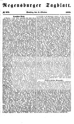 Regensburger Tagblatt Samstag 4. Oktober 1873