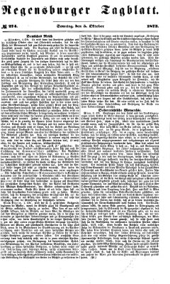 Regensburger Tagblatt Sonntag 5. Oktober 1873