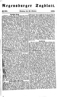 Regensburger Tagblatt Sonntag 19. Oktober 1873