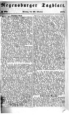 Regensburger Tagblatt Montag 20. Oktober 1873