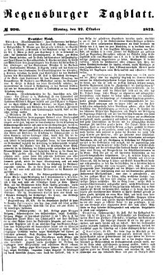 Regensburger Tagblatt Montag 27. Oktober 1873