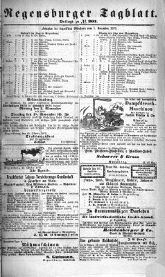 Regensburger Tagblatt Samstag 1. November 1873