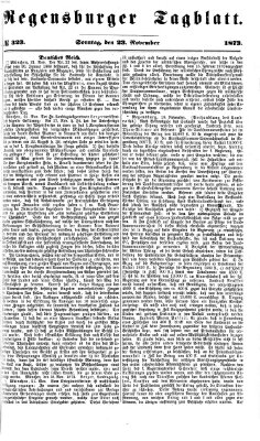 Regensburger Tagblatt Sonntag 23. November 1873