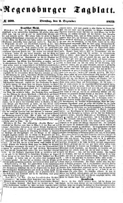 Regensburger Tagblatt Dienstag 2. Dezember 1873