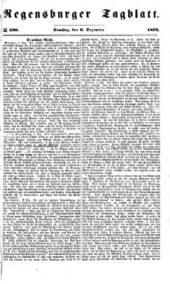 Regensburger Tagblatt Samstag 6. Dezember 1873