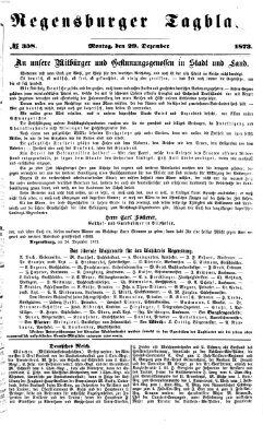 Regensburger Tagblatt Montag 29. Dezember 1873