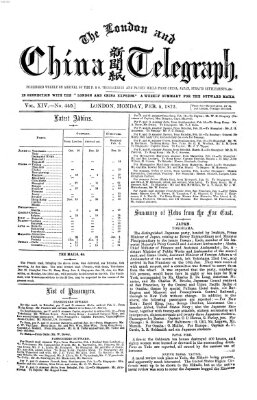 The London and China telegraph Montag 5. Februar 1872