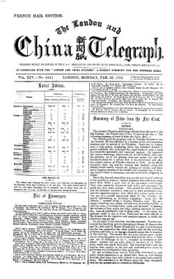 The London and China telegraph Montag 26. Februar 1872