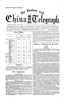 The London and China telegraph Montag 11. März 1872