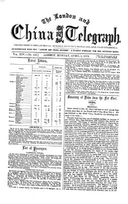 The London and China telegraph Montag 1. April 1872