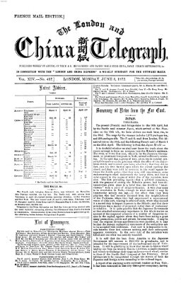 The London and China telegraph Montag 3. Juni 1872